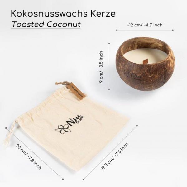 Kokoskerze aus Kokoswachs - Toasted Coconut